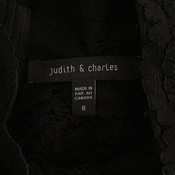 JUDITH & CHARLES black lace top size 8 - Picture 4 of 13